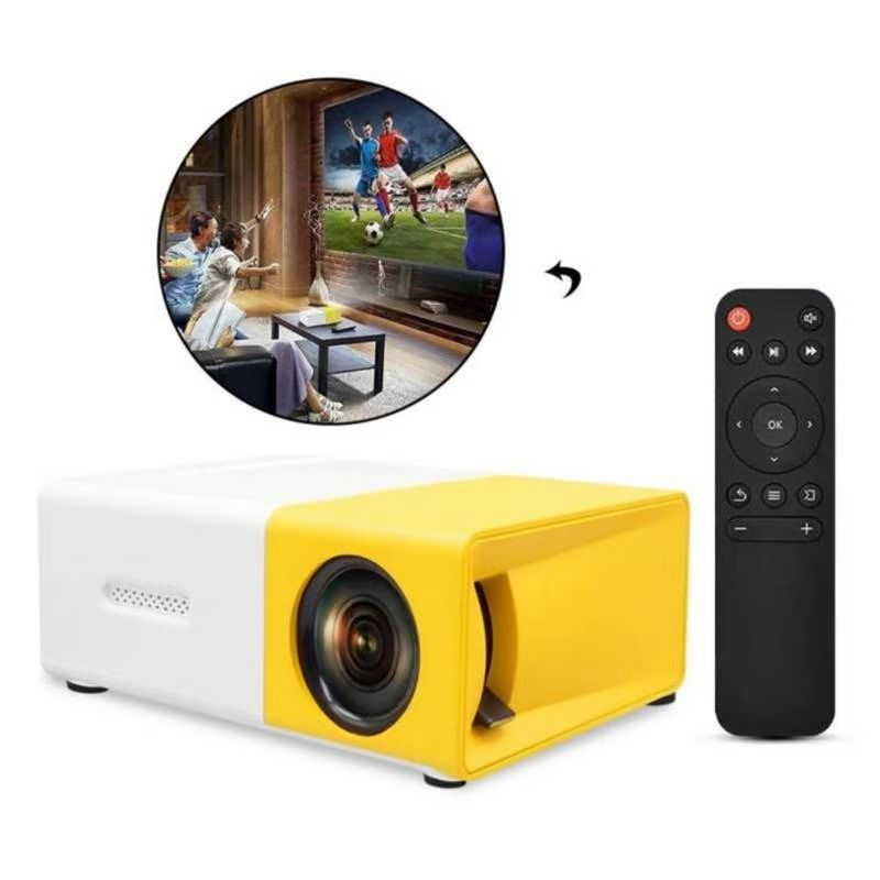 MINI PROYECTOR AMARILLO YG300 PORTATIL