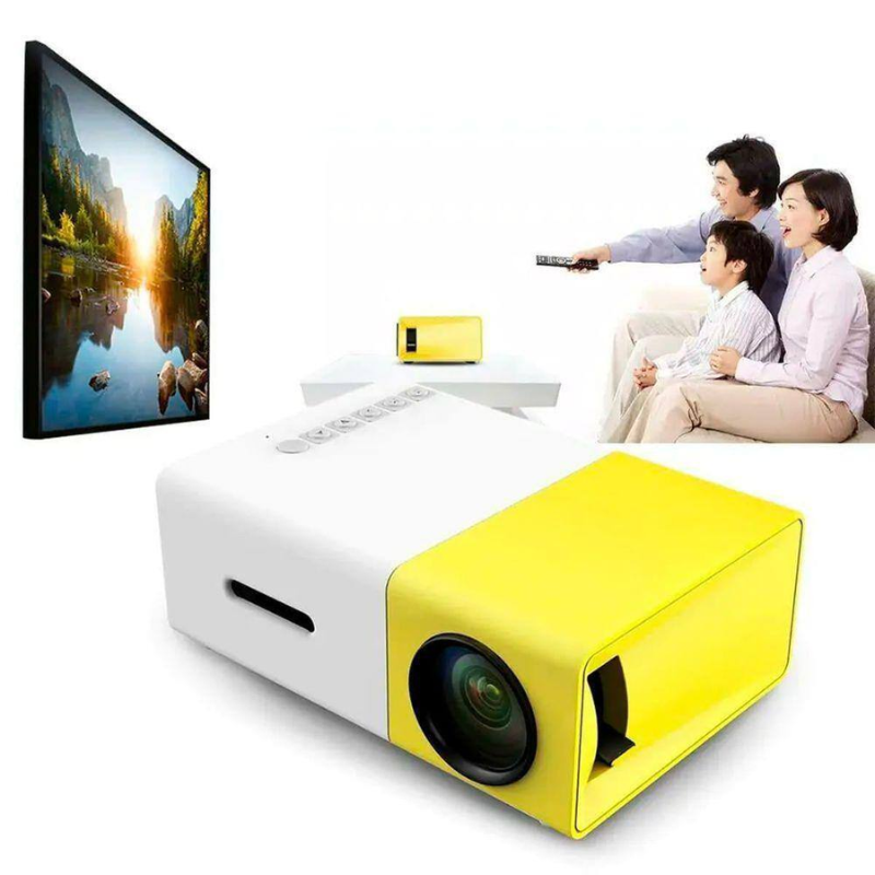 MINI PROYECTOR AMARILLO YG300 PORTATIL