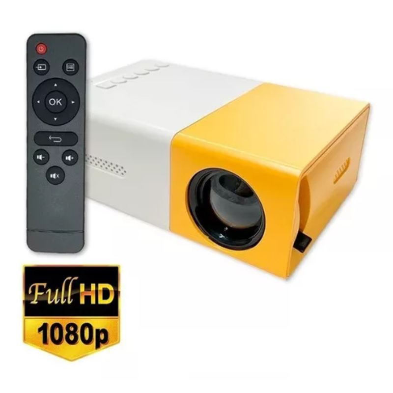 MINI PROYECTOR AMARILLO YG300 PORTATIL