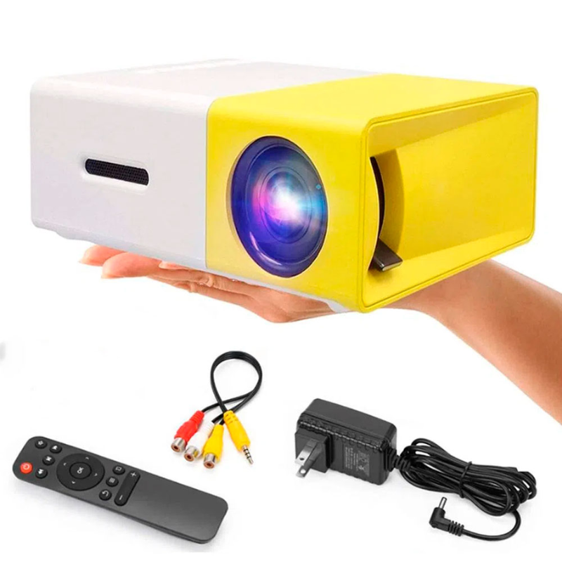MINI PROYECTOR AMARILLO YG300 PORTATIL